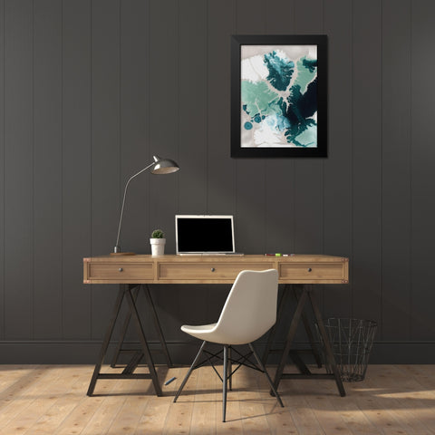 Oahu Black Modern Wood Framed Art Print by Urban Road