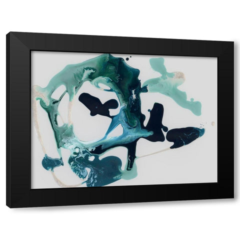 Jaded Black Modern Wood Framed Art Print with Double Matting by Urban Road