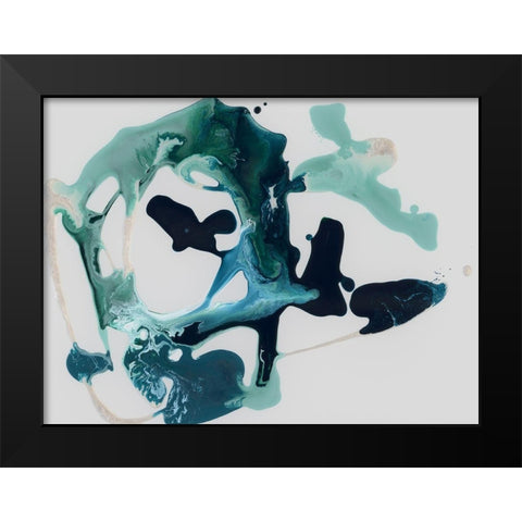 Jaded Black Modern Wood Framed Art Print by Urban Road