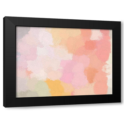 Peachy Keen Black Modern Wood Framed Art Print by Urban Road