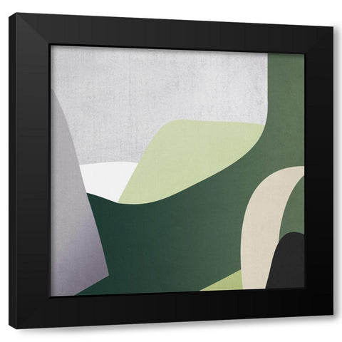 Montage Black Modern Wood Framed Art Print with Double Matting by Urban Road
