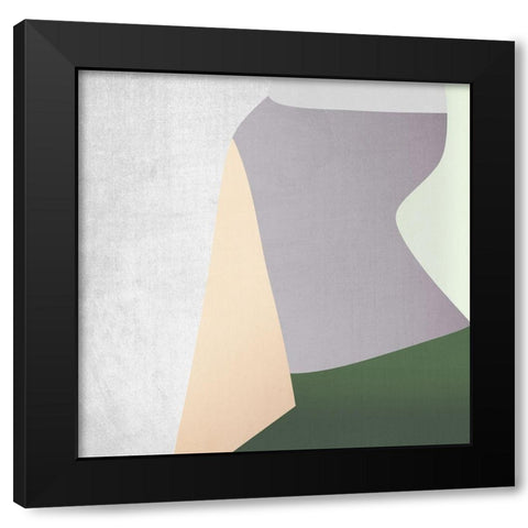 Stained Glass Black Modern Wood Framed Art Print with Double Matting by Urban Road