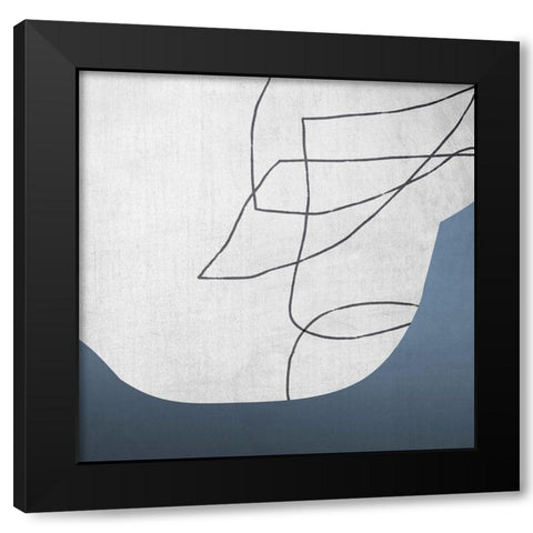 Curlicue Black Modern Wood Framed Art Print with Double Matting by Urban Road