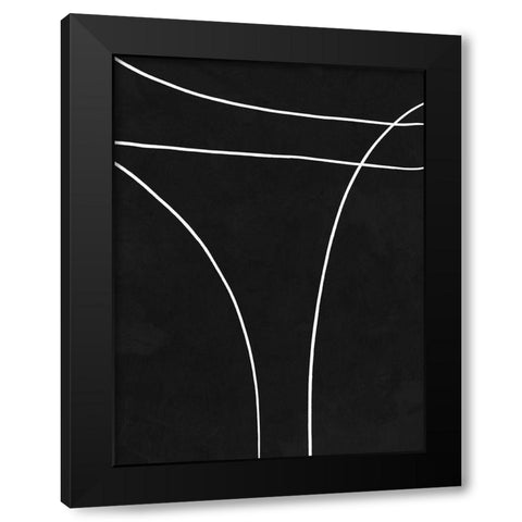 Apex Black Modern Wood Framed Art Print with Double Matting by Urban Road