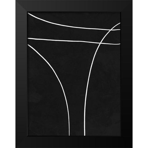 Apex Black Modern Wood Framed Art Print by Urban Road