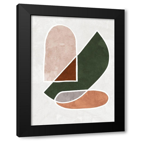 Trilogy Black Modern Wood Framed Art Print with Double Matting by Urban Road