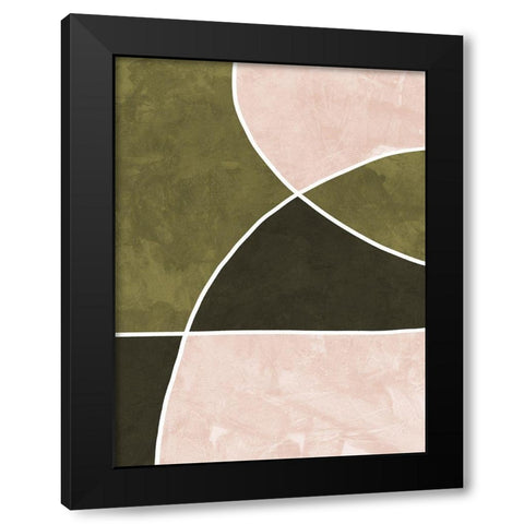 Sage Black Modern Wood Framed Art Print with Double Matting by Urban Road