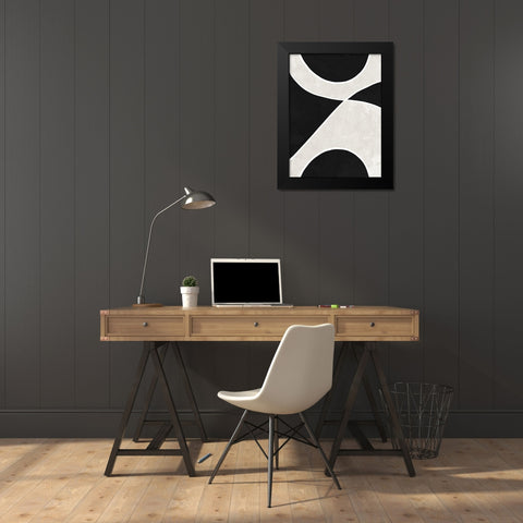 Helix Black Modern Wood Framed Art Print by Urban Road