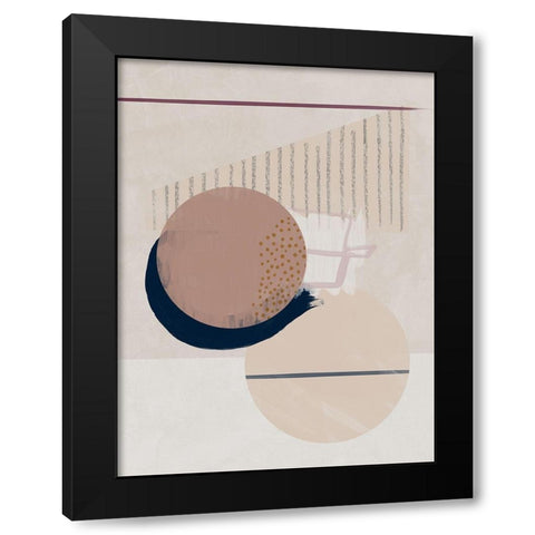 Solace Black Modern Wood Framed Art Print with Double Matting by Urban Road