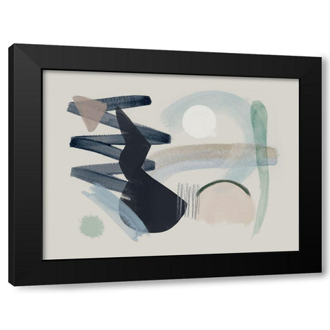 Discord Black Modern Wood Framed Art Print with Double Matting by Urban Road