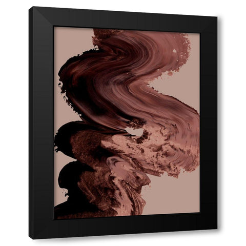 Clay Black Modern Wood Framed Art Print with Double Matting by Urban Road