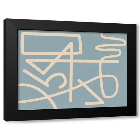 Arabesque Smoke Black Modern Wood Framed Art Print with Double Matting by Urban Road