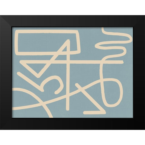 Arabesque Smoke Black Modern Wood Framed Art Print by Urban Road