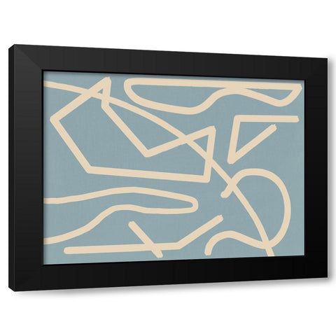 Adagio Smoke Black Modern Wood Framed Art Print with Double Matting by Urban Road