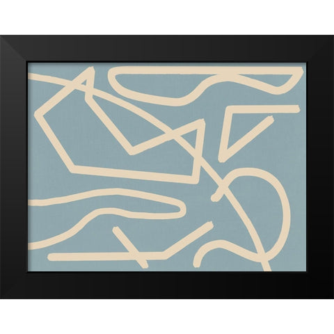 Adagio Smoke Black Modern Wood Framed Art Print by Urban Road