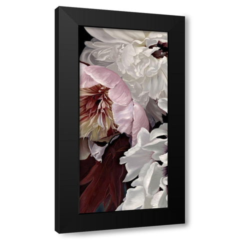 Fleur Triptych - Panel 1 Black Modern Wood Framed Art Print with Double Matting by Urban Road