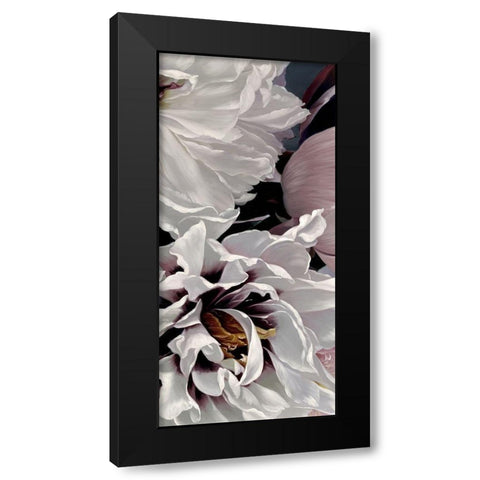 Fleur Triptych - Panel 2 Black Modern Wood Framed Art Print with Double Matting by Urban Road