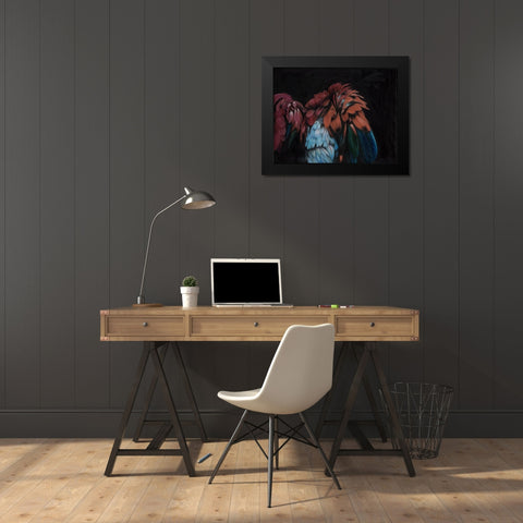 Flutter Black Modern Wood Framed Art Print by Urban Road