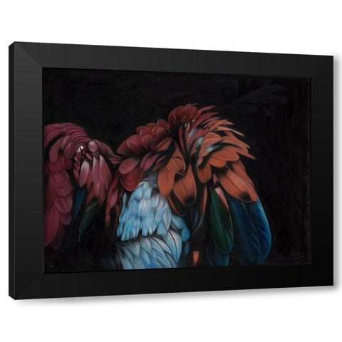 Flutter Black Modern Wood Framed Art Print with Double Matting by Urban Road