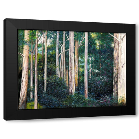 Eucalypt Black Modern Wood Framed Art Print with Double Matting by Urban Road