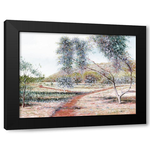 Kalgoorlie Black Modern Wood Framed Art Print with Double Matting by Urban Road