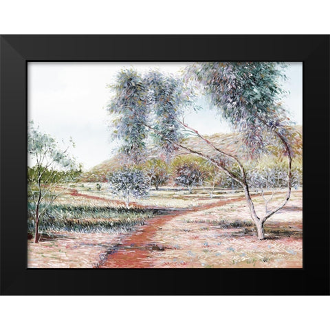 Kalgoorlie Black Modern Wood Framed Art Print by Urban Road