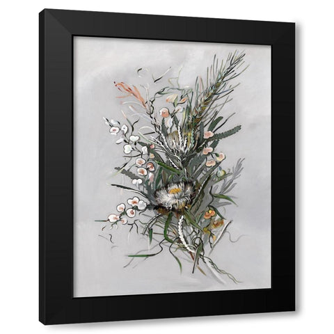 Boronia Black Modern Wood Framed Art Print with Double Matting by Urban Road