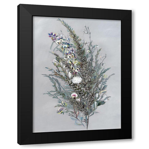 Grevillea Black Modern Wood Framed Art Print with Double Matting by Urban Road