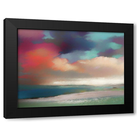 Cloudy Bay Black Modern Wood Framed Art Print with Double Matting by Urban Road