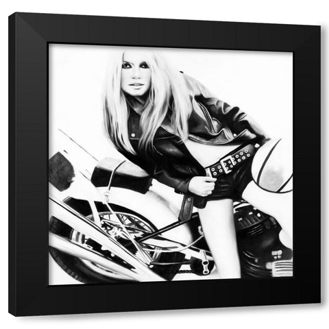 The Female Black Modern Wood Framed Art Print with Double Matting by Urban Road