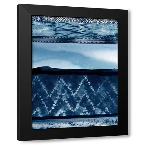 Wabi-Sabi Indigo Black Modern Wood Framed Art Print by Urban Road