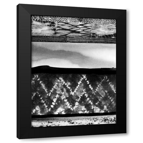 Wabi-Sabi Charcoal Black Modern Wood Framed Art Print with Double Matting by Urban Road