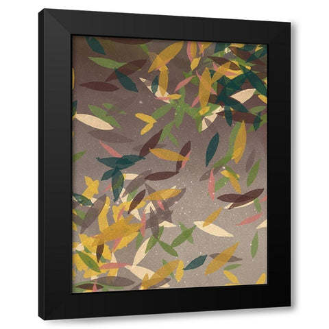 Autumn Rain Black Modern Wood Framed Art Print by Urban Road