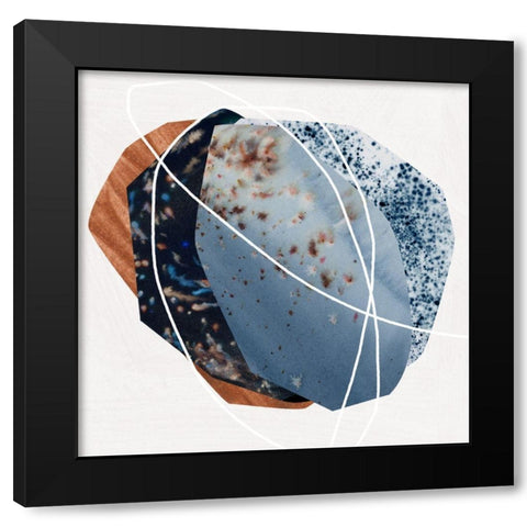 Zircon Black Modern Wood Framed Art Print with Double Matting by Urban Road