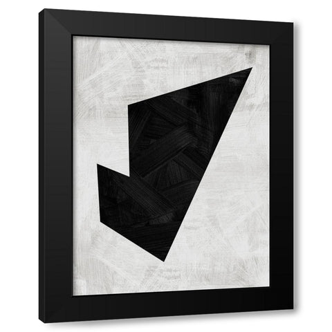 Tessellate Black Modern Wood Framed Art Print with Double Matting by Urban Road