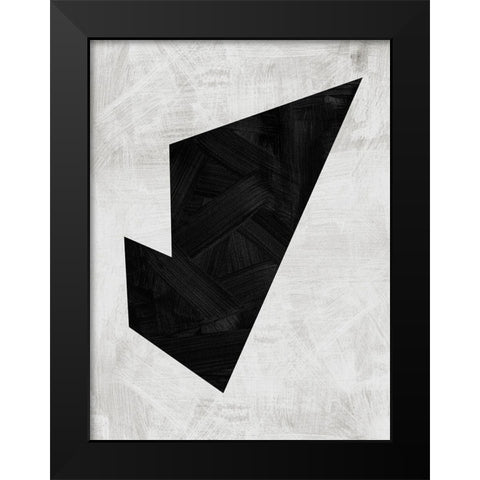 Tessellate Black Modern Wood Framed Art Print by Urban Road