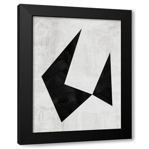 Origami Black Modern Wood Framed Art Print with Double Matting by Urban Road