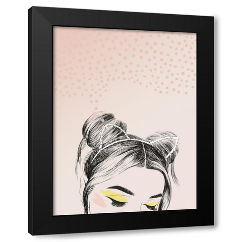 Charlie Poster Black Modern Wood Framed Art Print with Double Matting by Urban Road