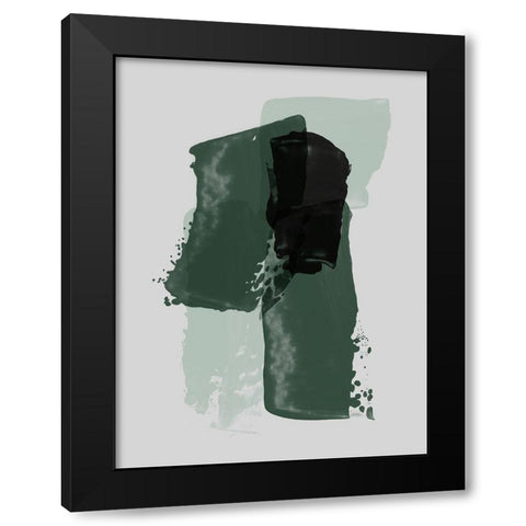 Contrast Emerald Poster Black Modern Wood Framed Art Print with Double Matting by Urban Road