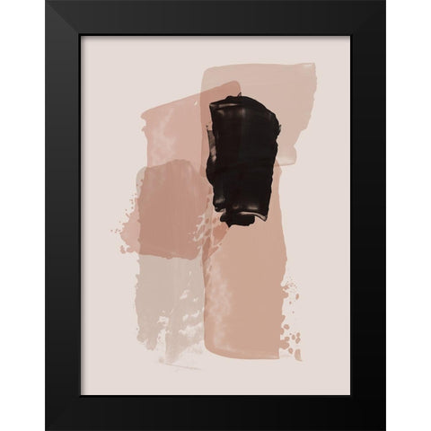 Contrast Blush Poster Black Modern Wood Framed Art Print by Urban Road