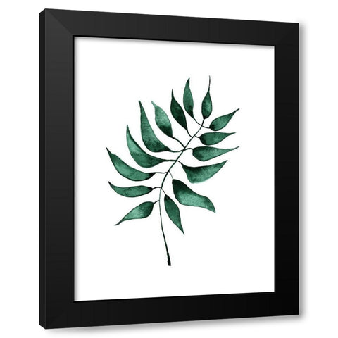 Oak Green Poster Black Modern Wood Framed Art Print by Urban Road