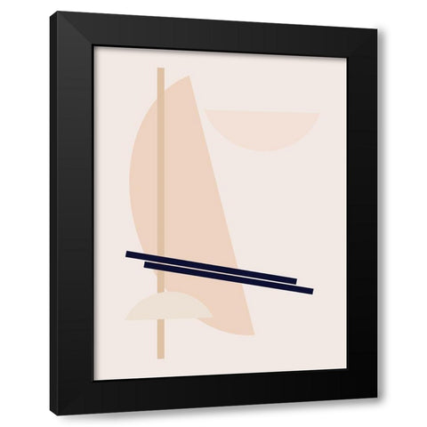 Tempo Poster Black Modern Wood Framed Art Print with Double Matting by Urban Road