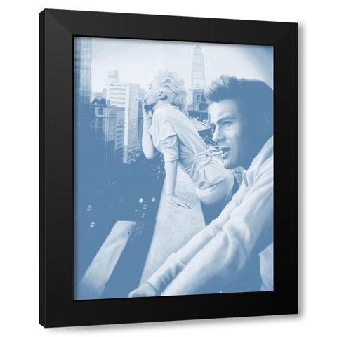 James and Marilyn Dusk Poster Black Modern Wood Framed Art Print by Urban Road