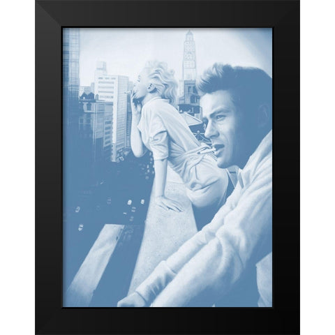 James and Marilyn Dusk Poster Black Modern Wood Framed Art Print by Urban Road