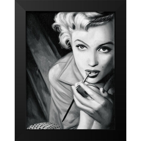 Marilyn Mono Poster Black Modern Wood Framed Art Print by Urban Road
