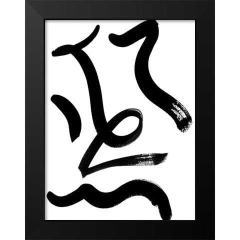 Noko Light Poster Black Modern Wood Framed Art Print by Urban Road