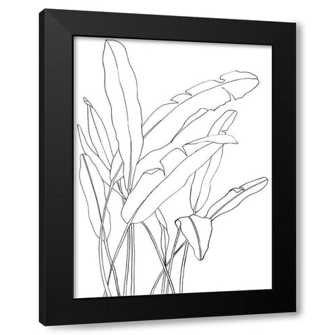 Camila Poster Black Modern Wood Framed Art Print with Double Matting by Urban Road