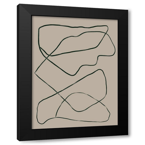 Stacks  Black Modern Wood Framed Art Print with Double Matting by Urban Road