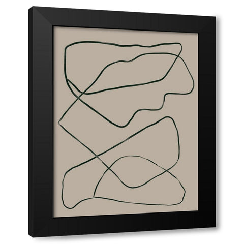 Stacks  Black Modern Wood Framed Art Print by Urban Road