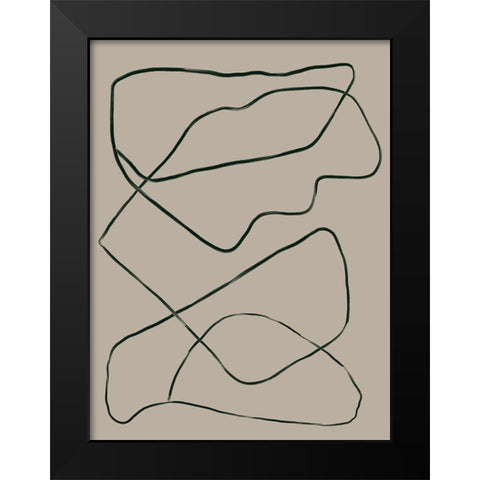 Stacks  Black Modern Wood Framed Art Print by Urban Road